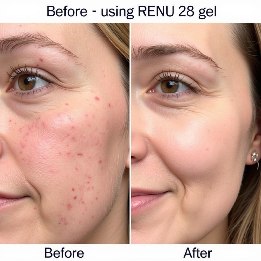 Before and After Using RENU 28 Gel