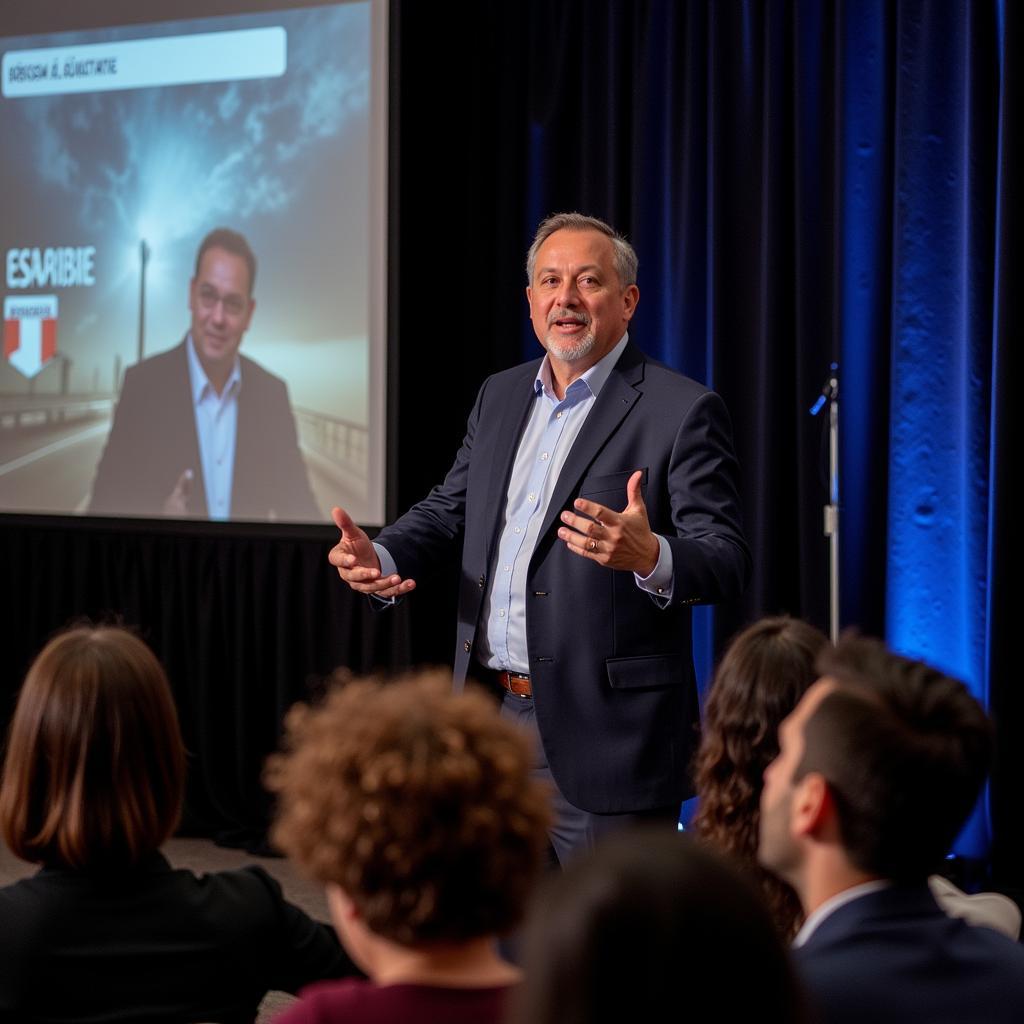 Robert Morgan speaking at an ASEAN Testing Conference