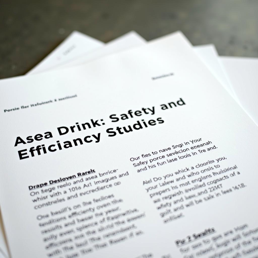 Scientific Research Papers on Asea Drink