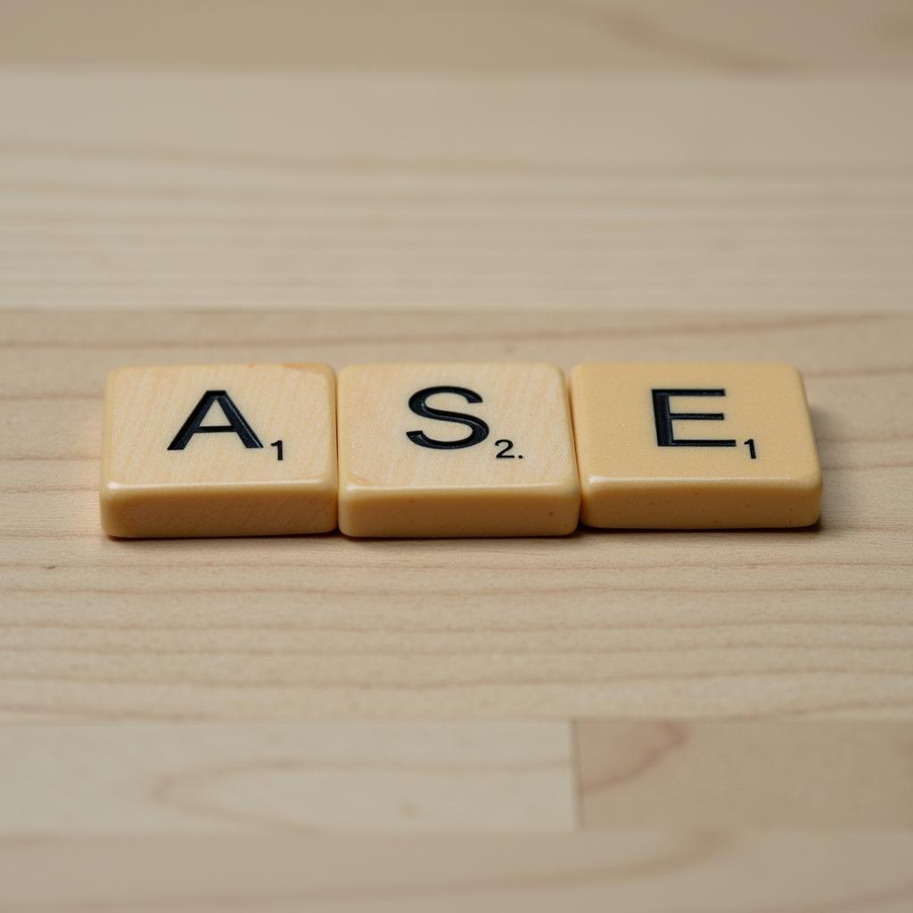 Scrabble Tiles with "ASE"