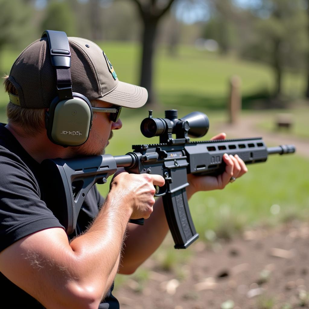 Shooter Using ASE UTRA Muzzle Brake