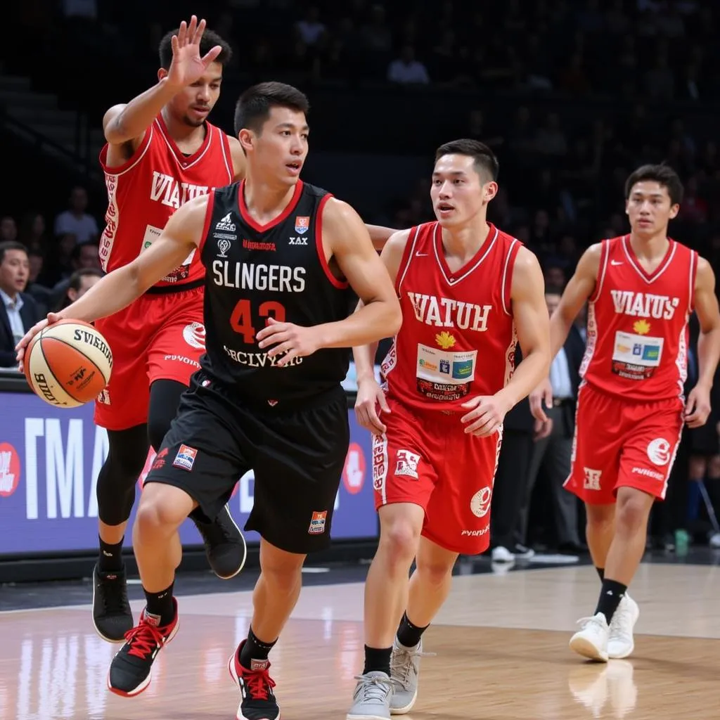 Singapore Slingers in action during the ABL 2019