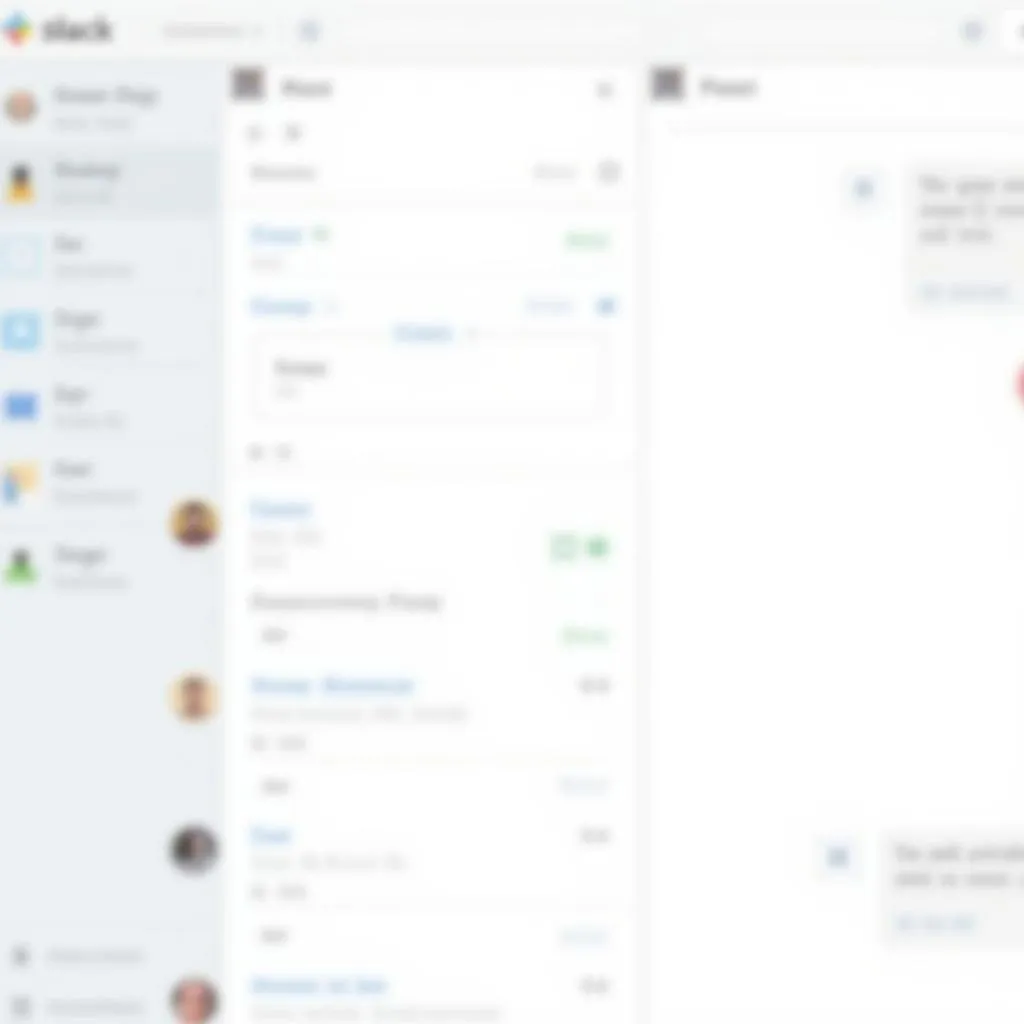 Slack user interface