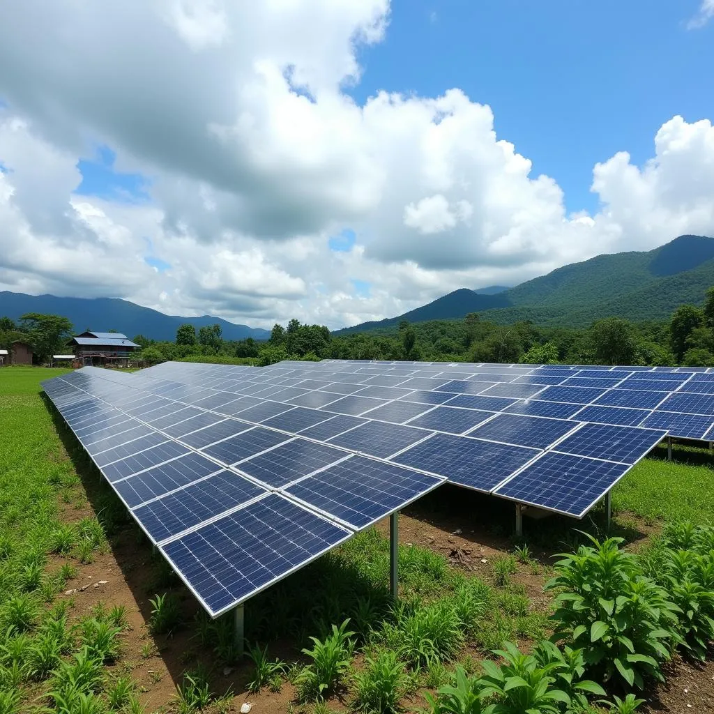 Solar panels in Southeast Asian Country