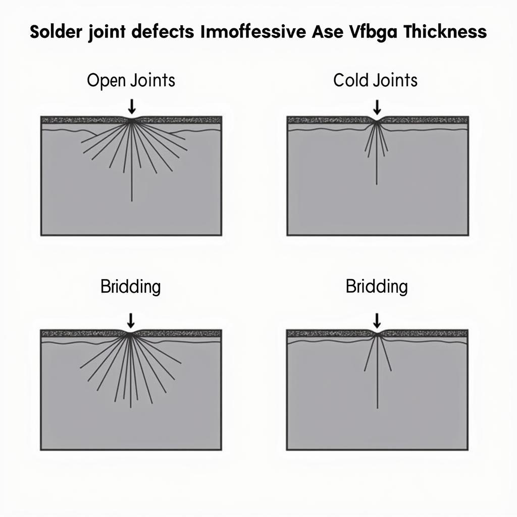 Solder joint defects caused by improper ase vfbga thickness