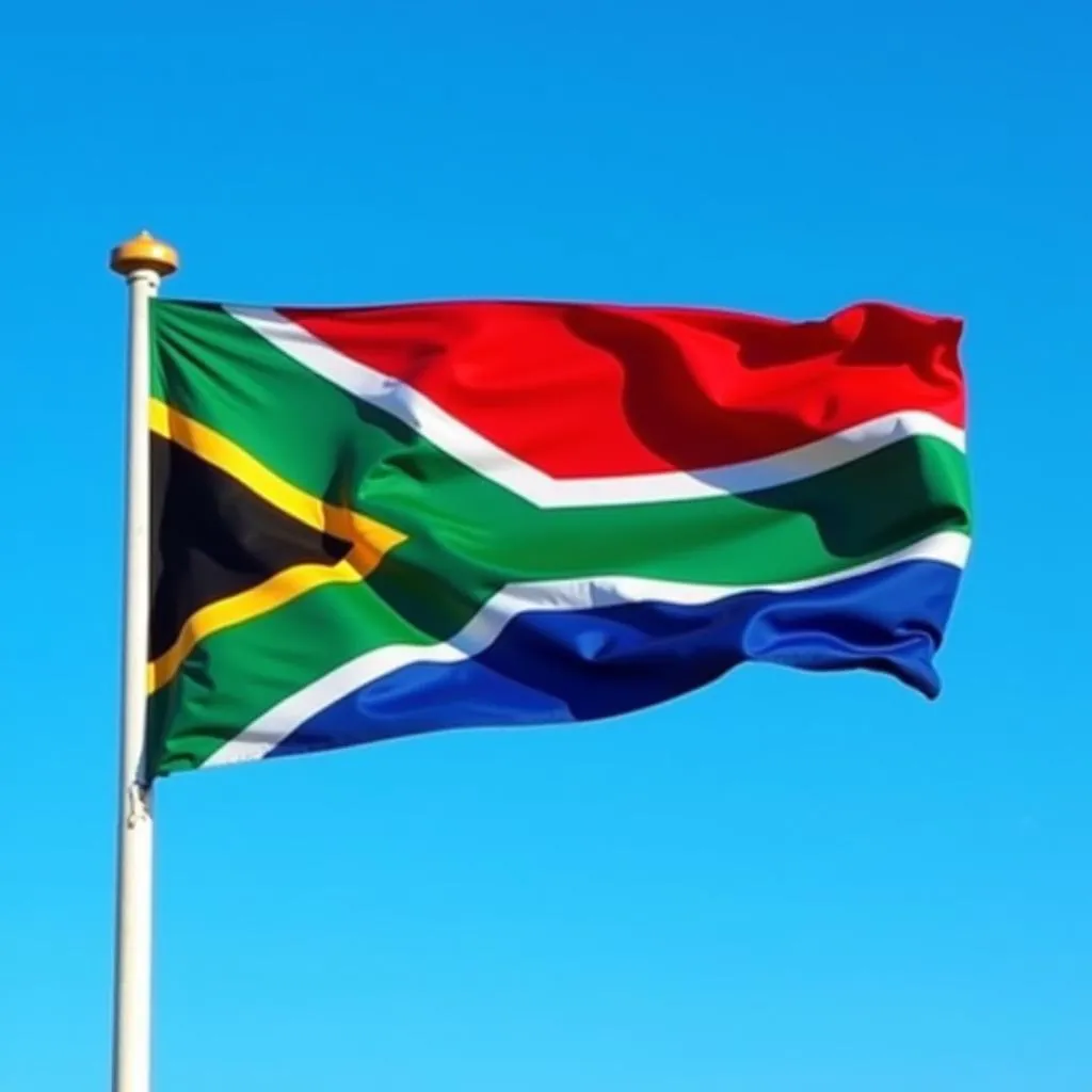 South African Flag Waving