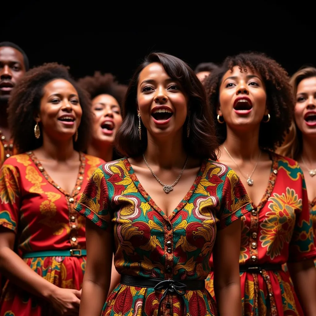 South African Gospel Choir in Traditional Attire