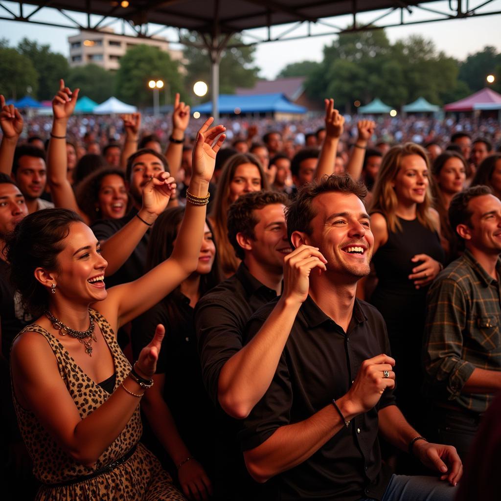 A lively scene from a South African music festival, showcasing the diversity and vibrancy of the country's musical landscape.