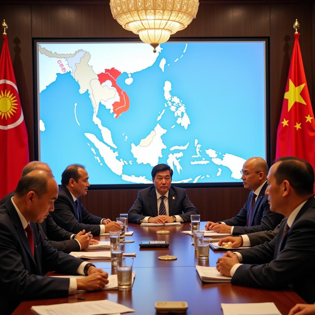 ASEAN Leaders Discussing South China Sea