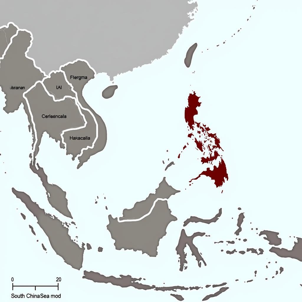 Map of the South China Sea Dispute