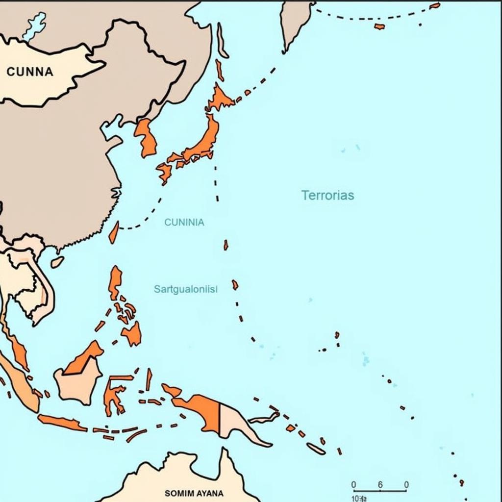 Map of the South China Sea