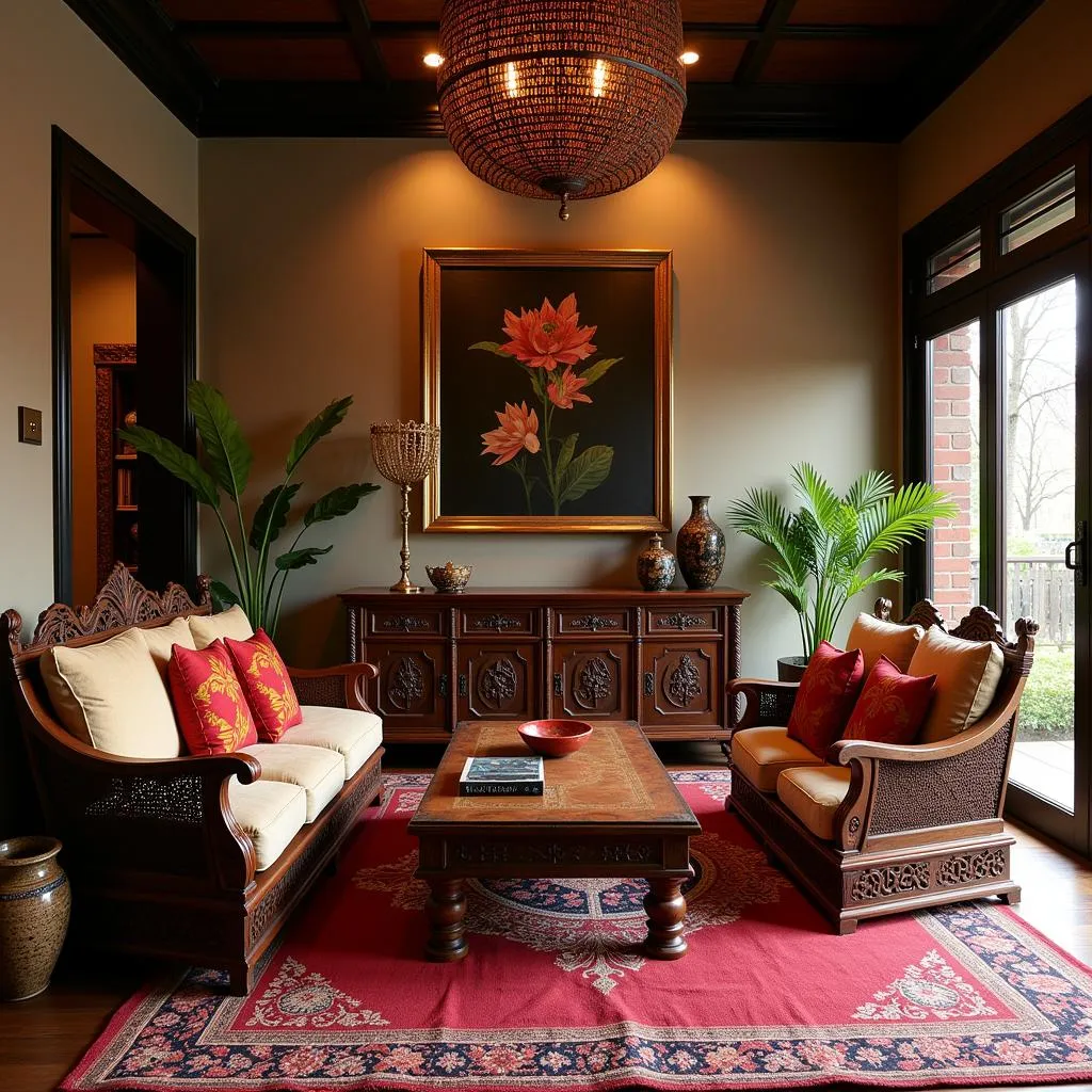 Southeast Asian Home Decor with Traditional Elements