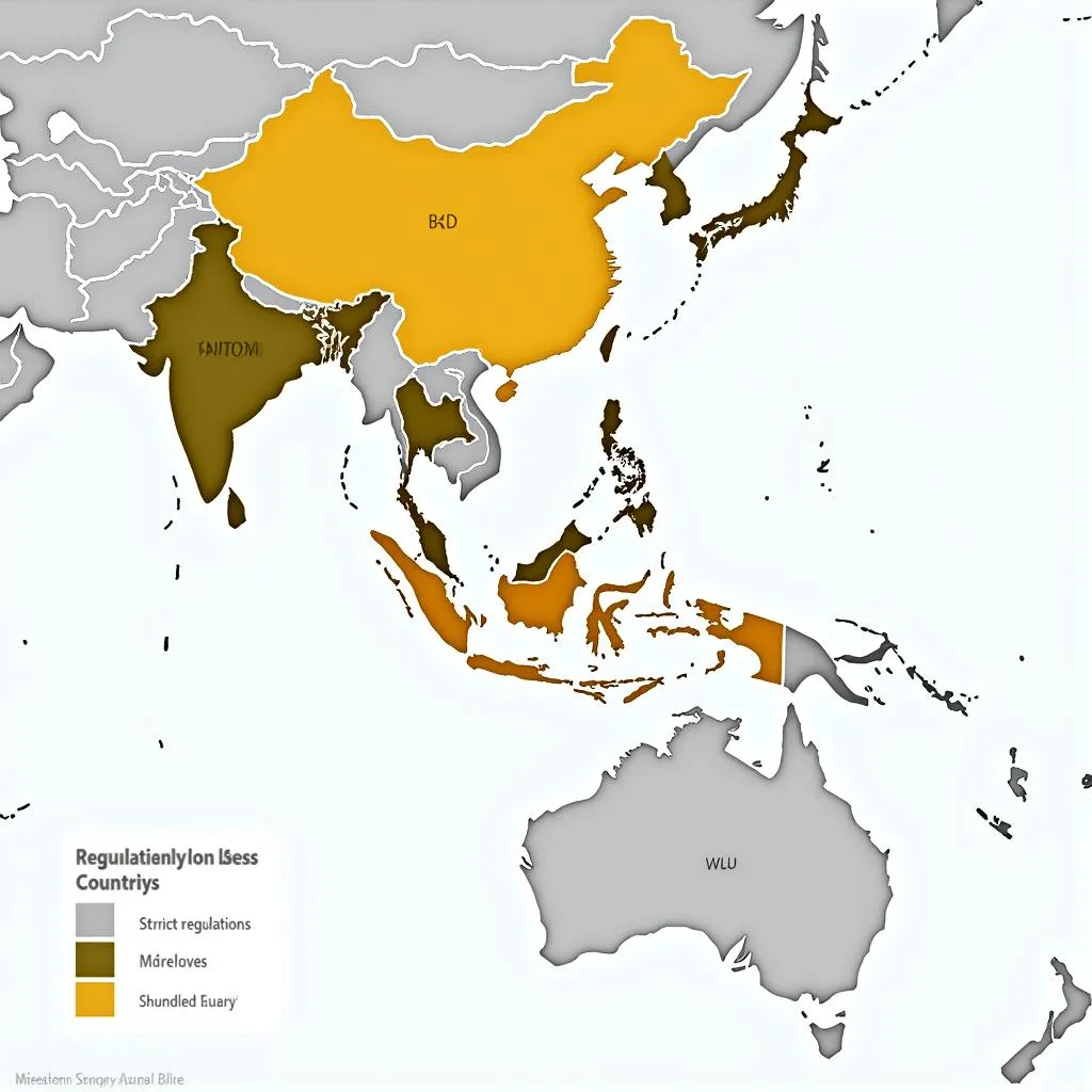 Map highlighting MLM regulations in Southeast Asia