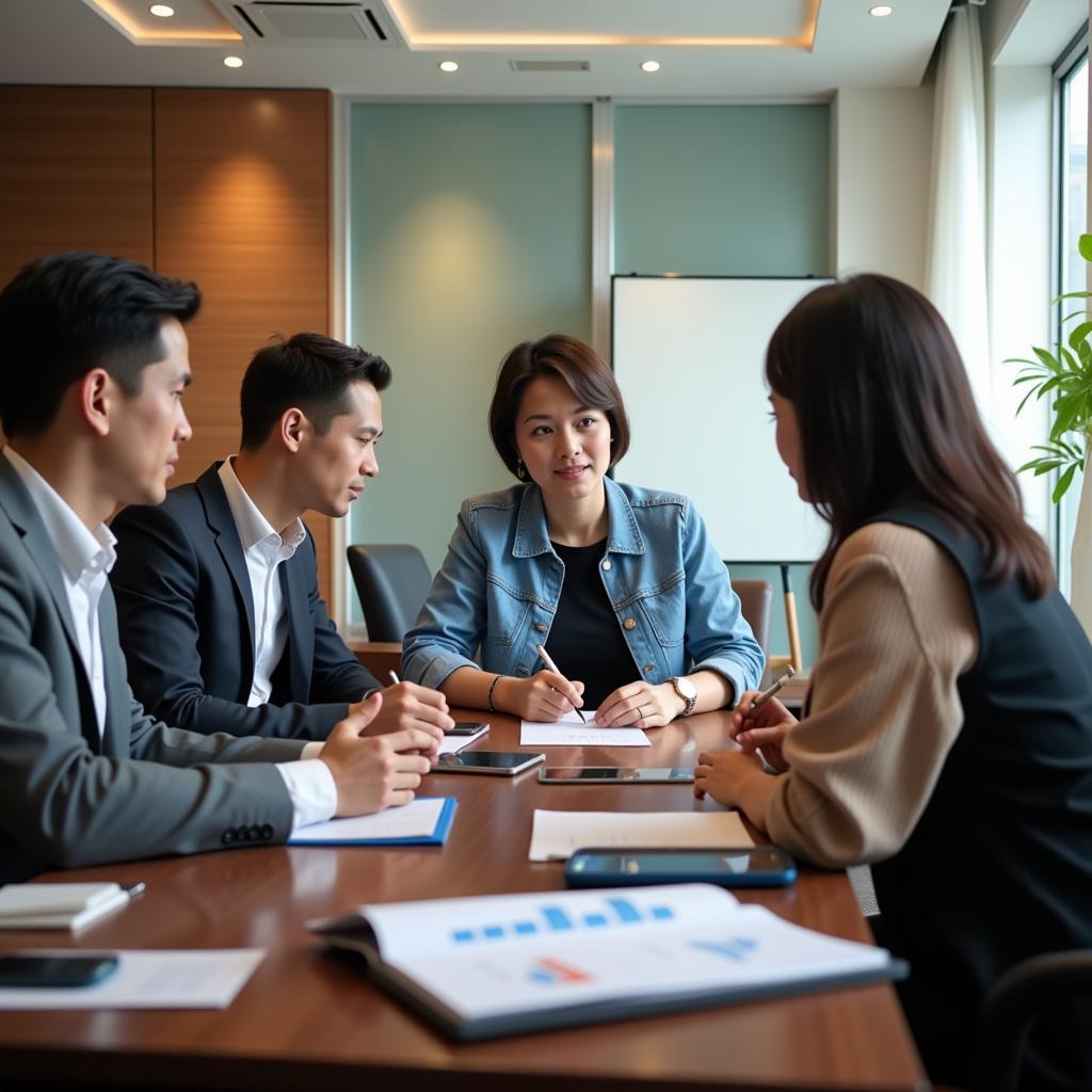 Business Meeting with Translator