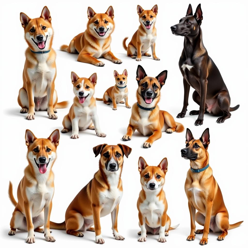 Diverse Southeast Asian Dog Breeds