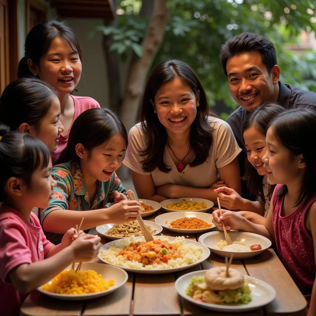 Family Gathering in Southeast Asia