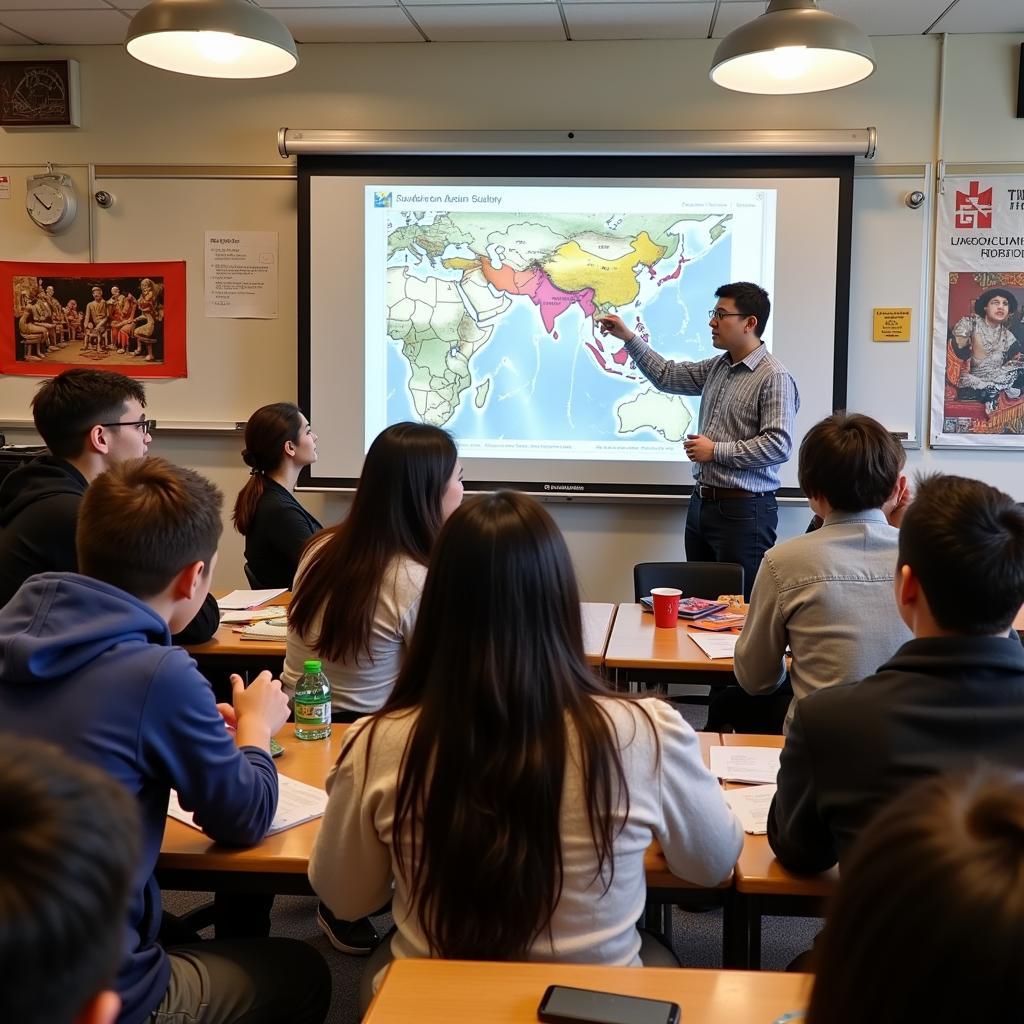 Students Engaging in a Southeast Asian Studies Class