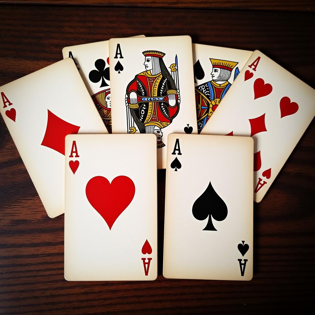 Spanish Playing Cards Featuring Aces prominently