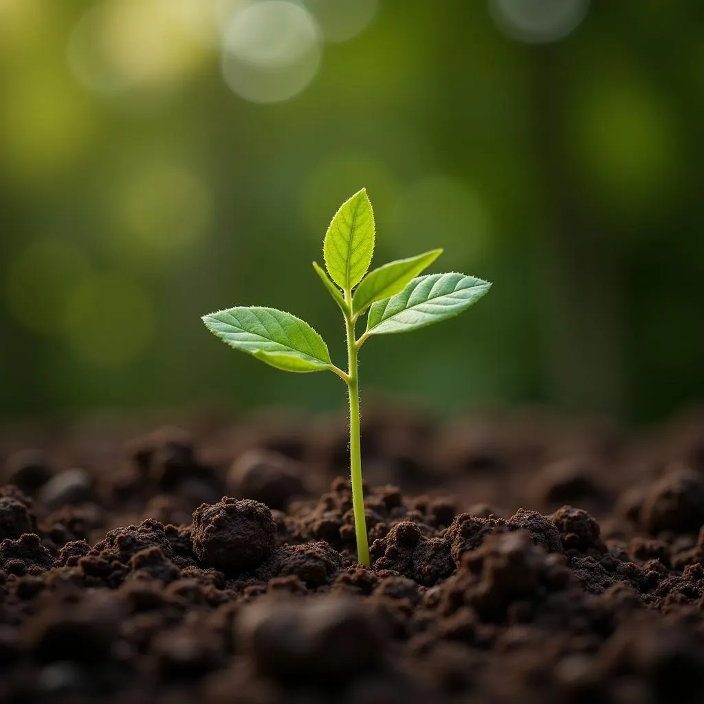 Sprout Emerging from Soil