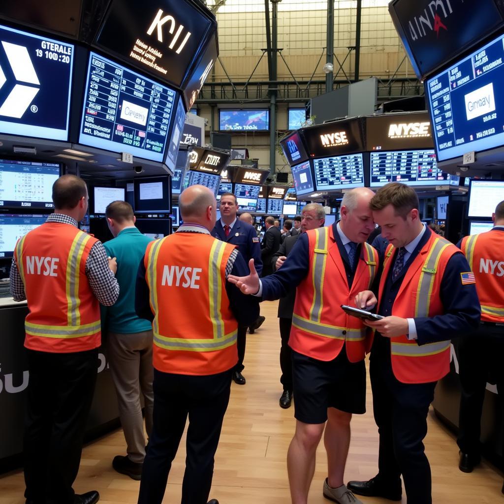 Traders on the Stock Exchange Floor