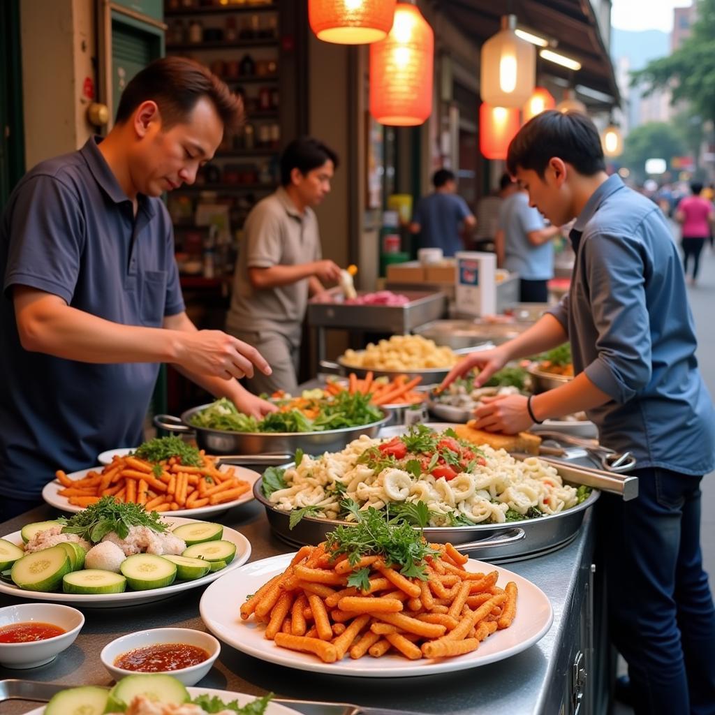 Experiencing the vibrant street food scene in Vietnam