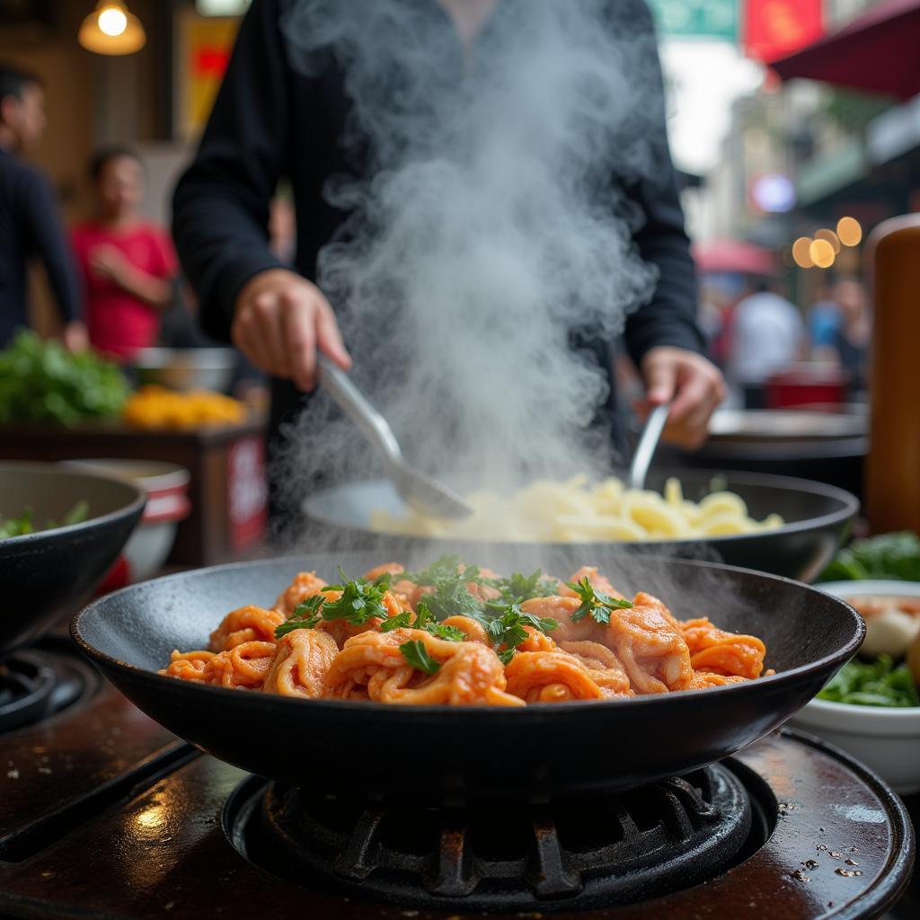 Street Food Vendor in Hanoi, Vietnam