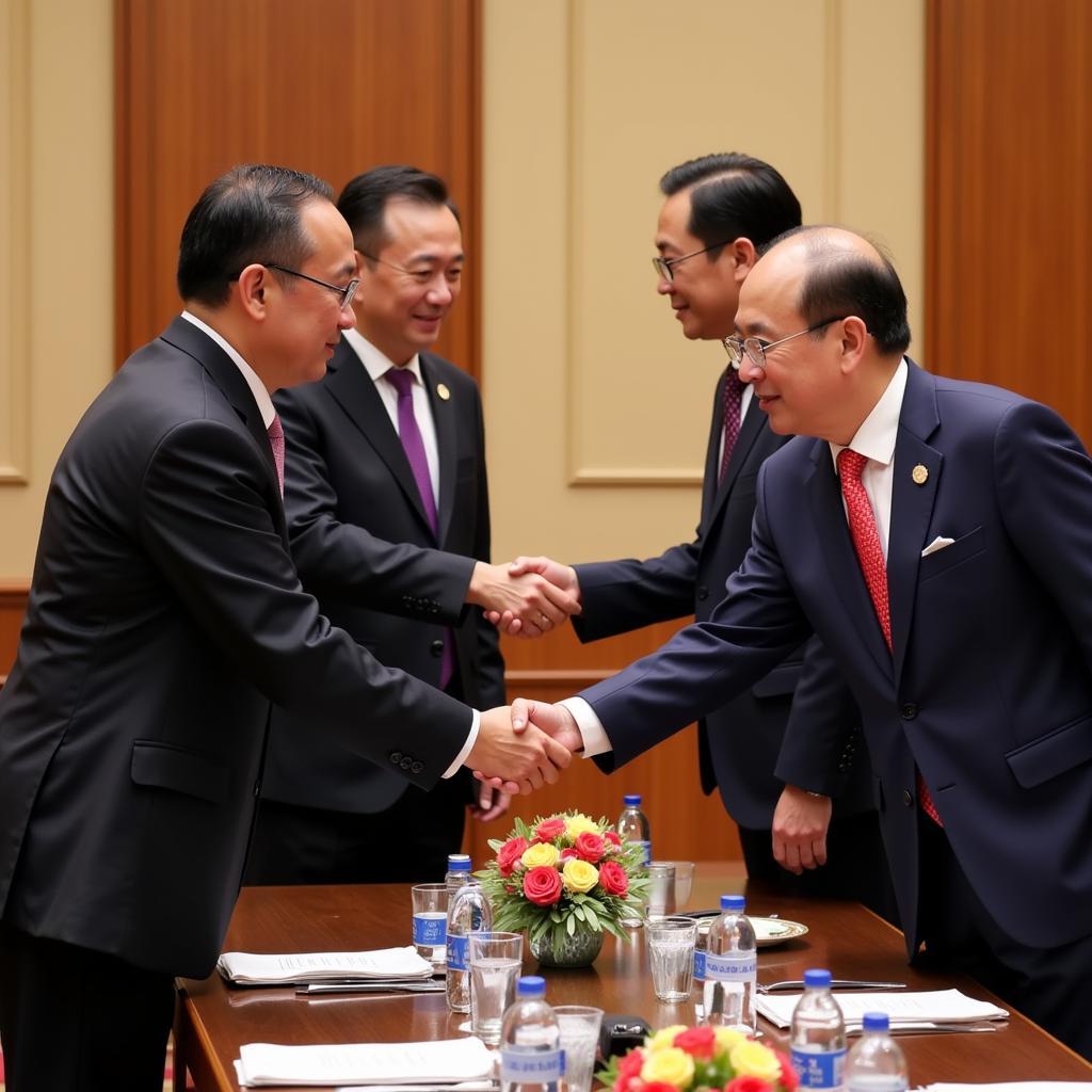 ASEAN Leaders Shaking Hands