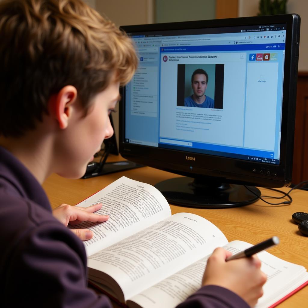 A student actively engaging with an ASEAN Board Review DVD