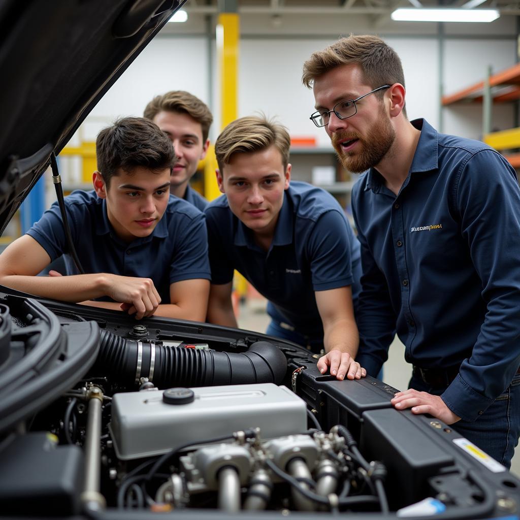 Automotive Students in Training