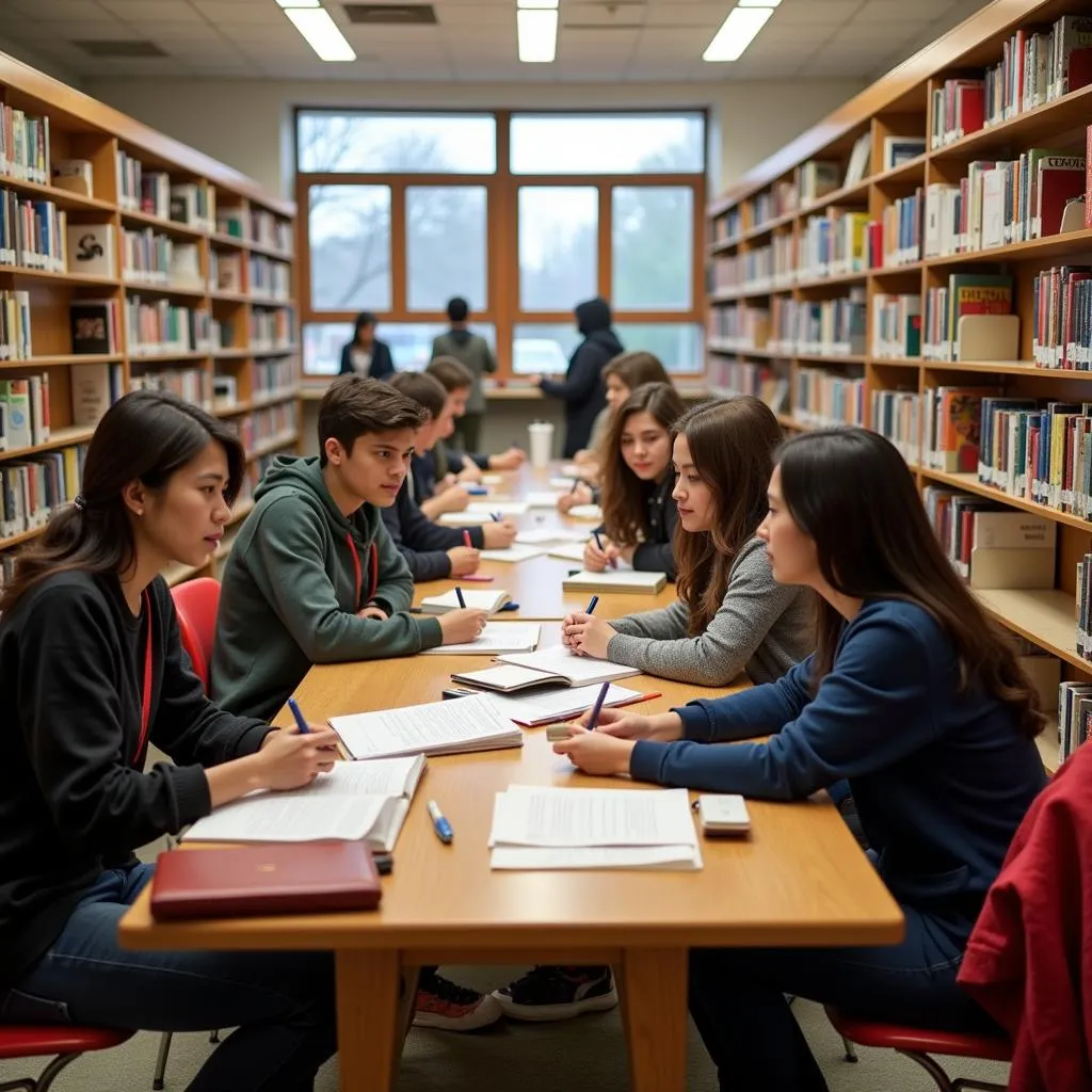 Students Studying at ASE Library