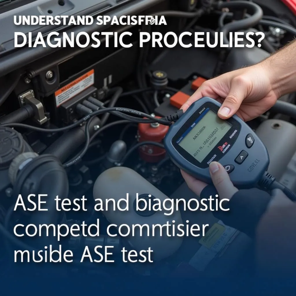 Automotive Technician Using a Diagnostic Tool