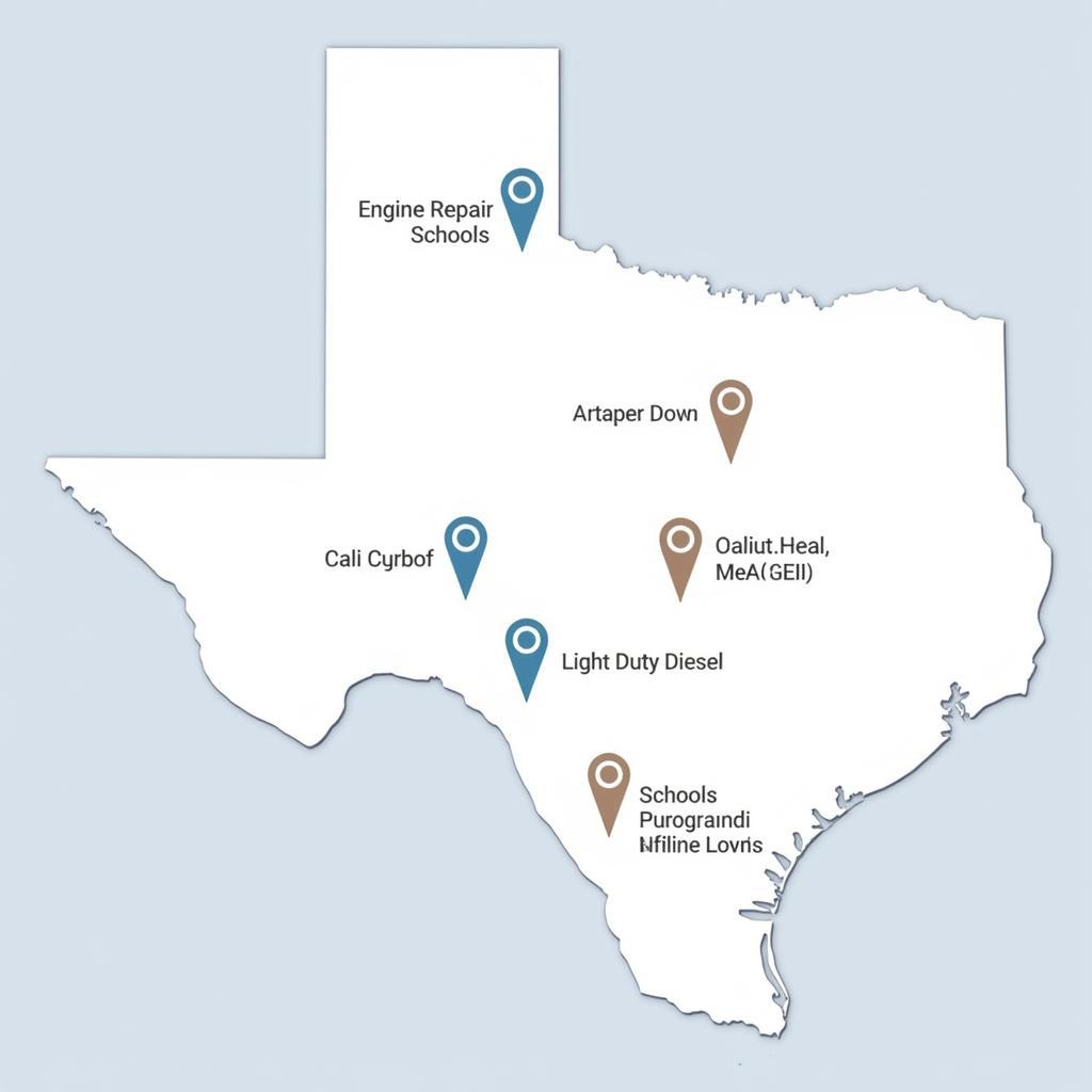 ASE Certified Schools Map in Texas