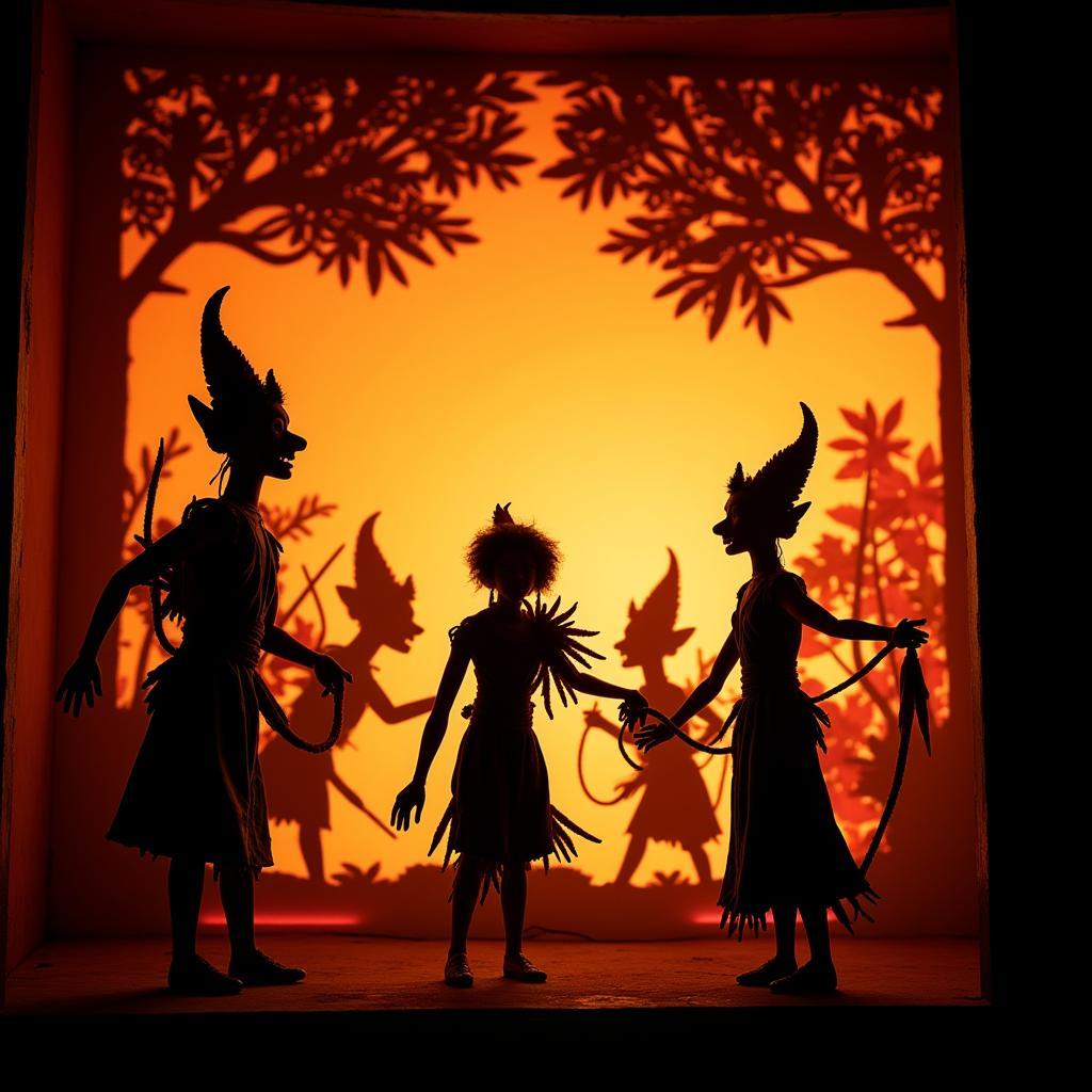 Shadow Puppetry Performance in Thailand