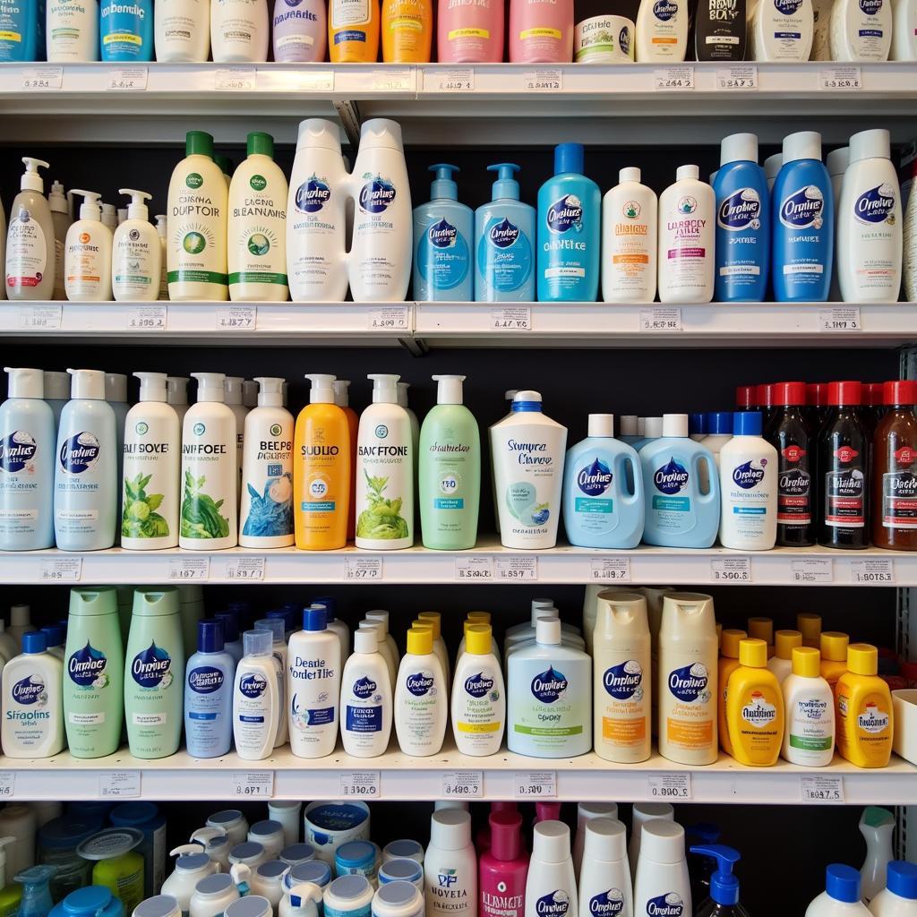 Display of Diverse Toiletries