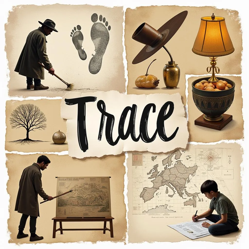 Visual representation of different meanings of trace