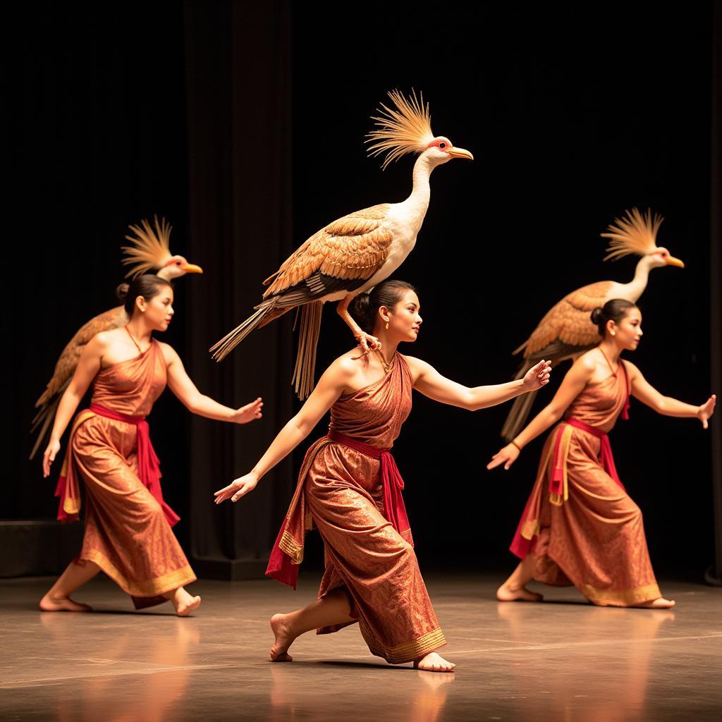 Traditional Dance Inspired by Plumed Birds