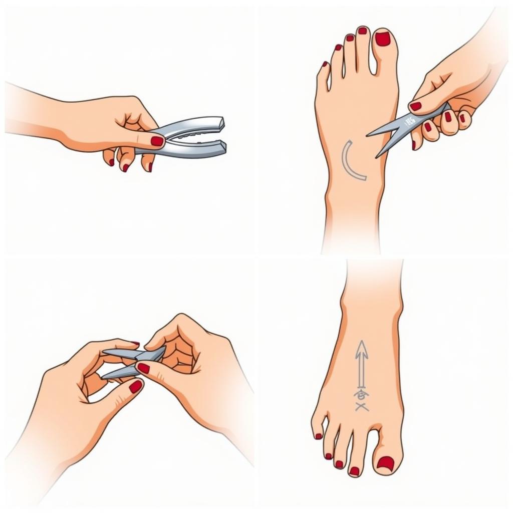 Trimming nails for hygiene