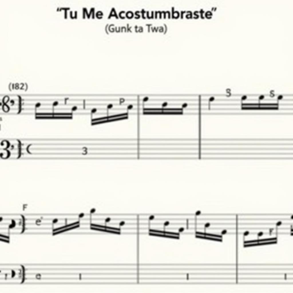 Tu Me Acostumbraste Sheet Music