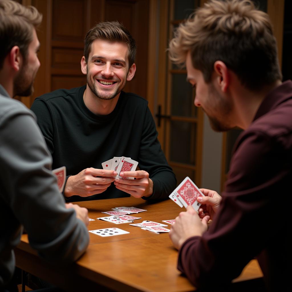 Two People Playing Cards