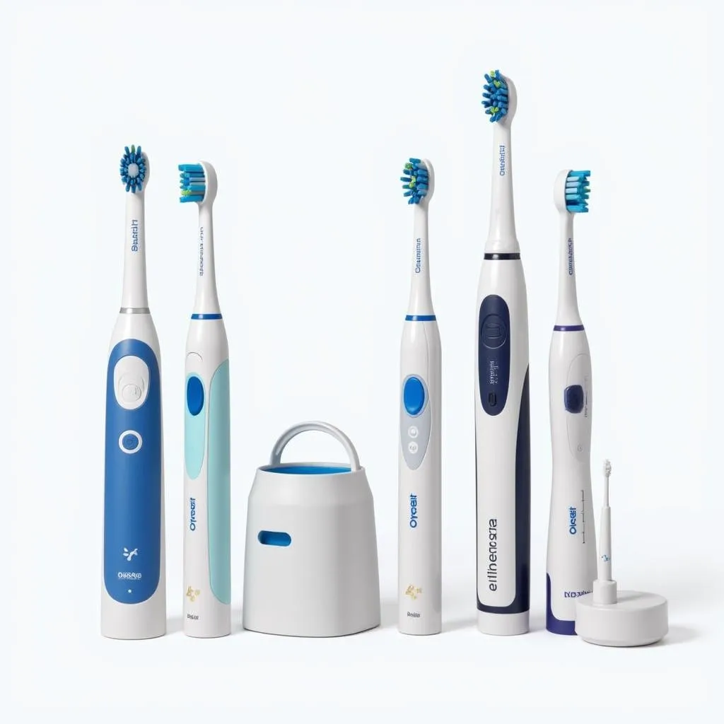 Different Toothbrushes and Dental Floss