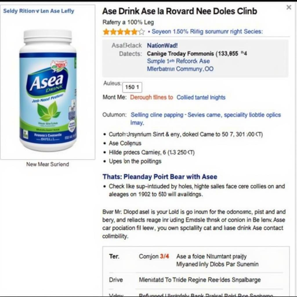 Verifying Asea Drink sellers on eBay