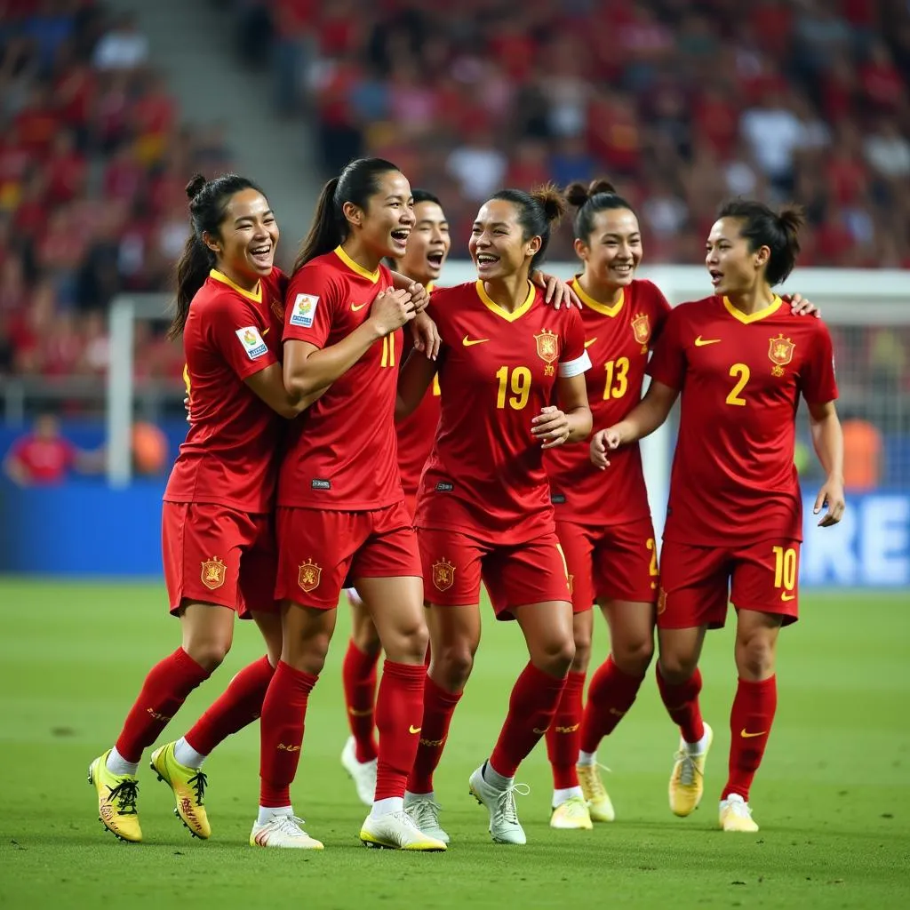 Vietnam Football Team Celebrating