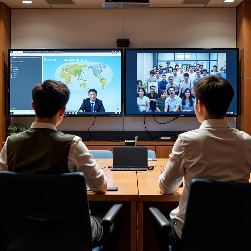 Virtual Classroom Connecting Students Across Continents