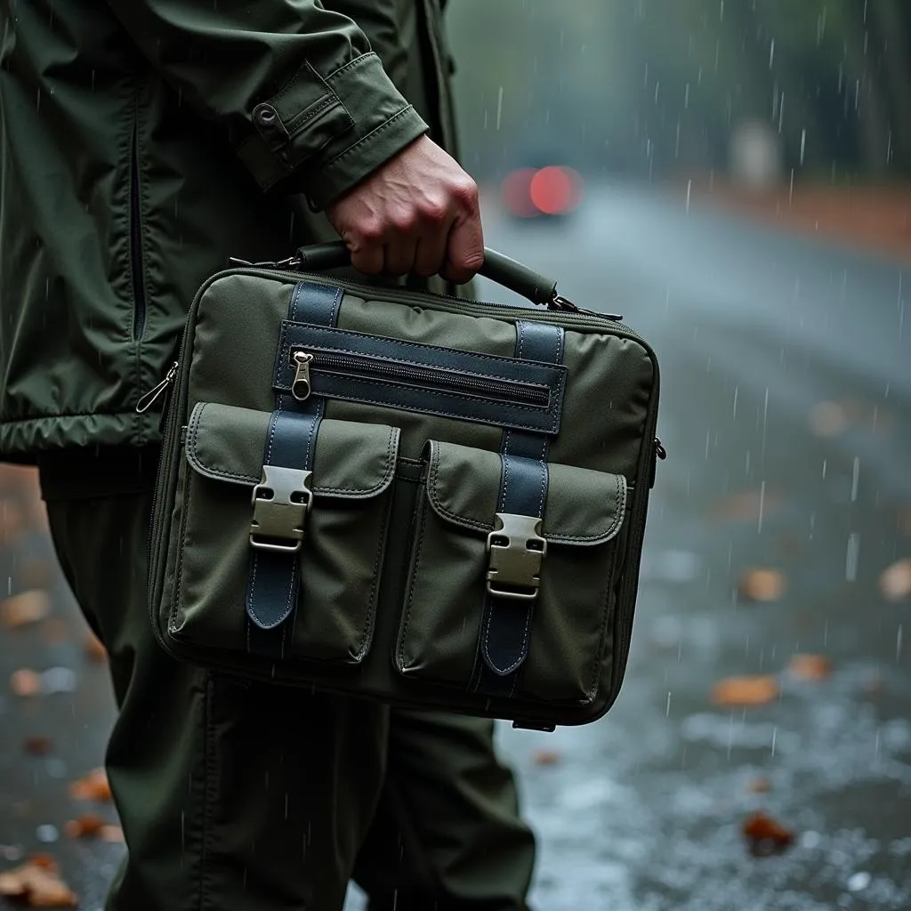 Waterproof Army Map Case in Action