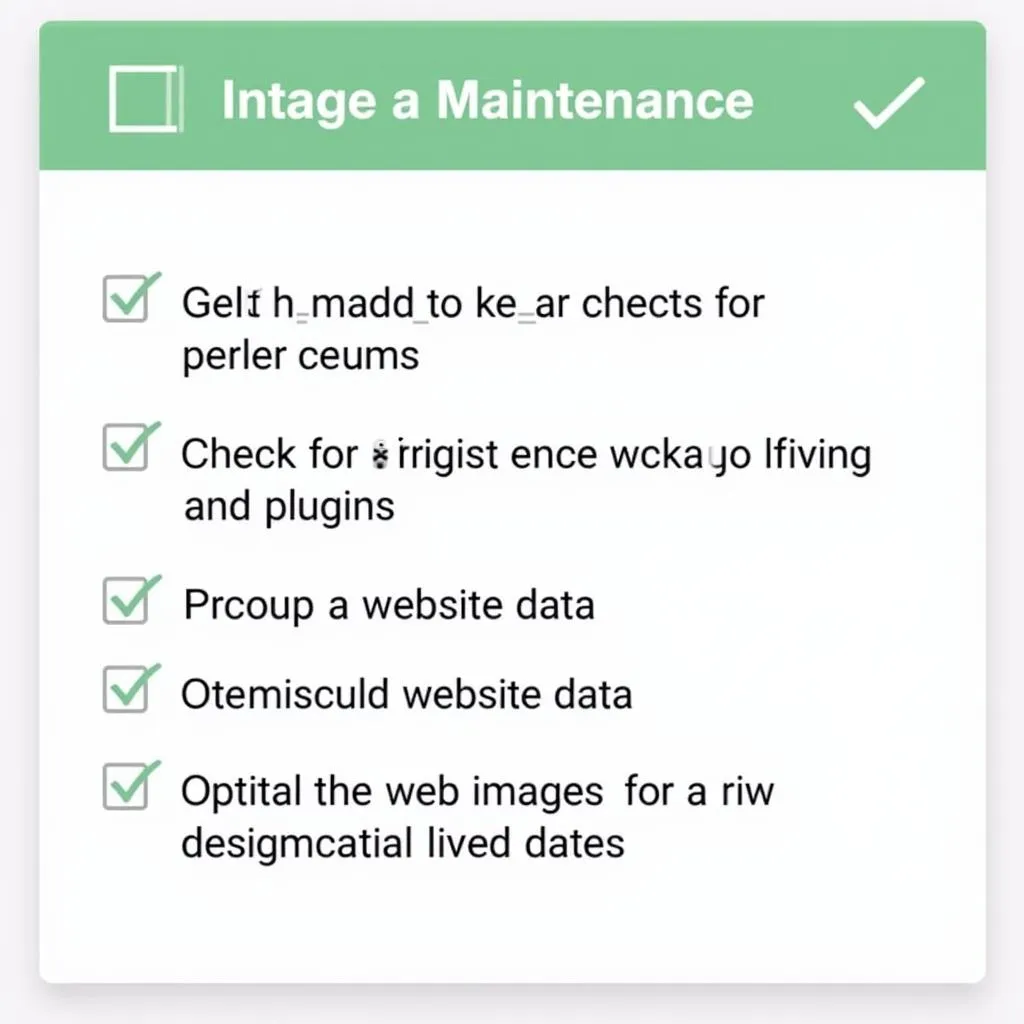 Website Maintenance Checklist