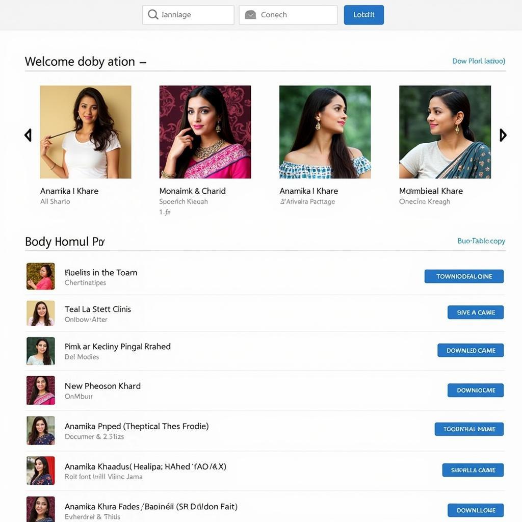 Website interface displaying Anamika Khare's music for download