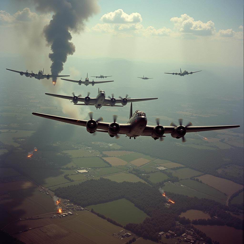 World War II Bomber Formation