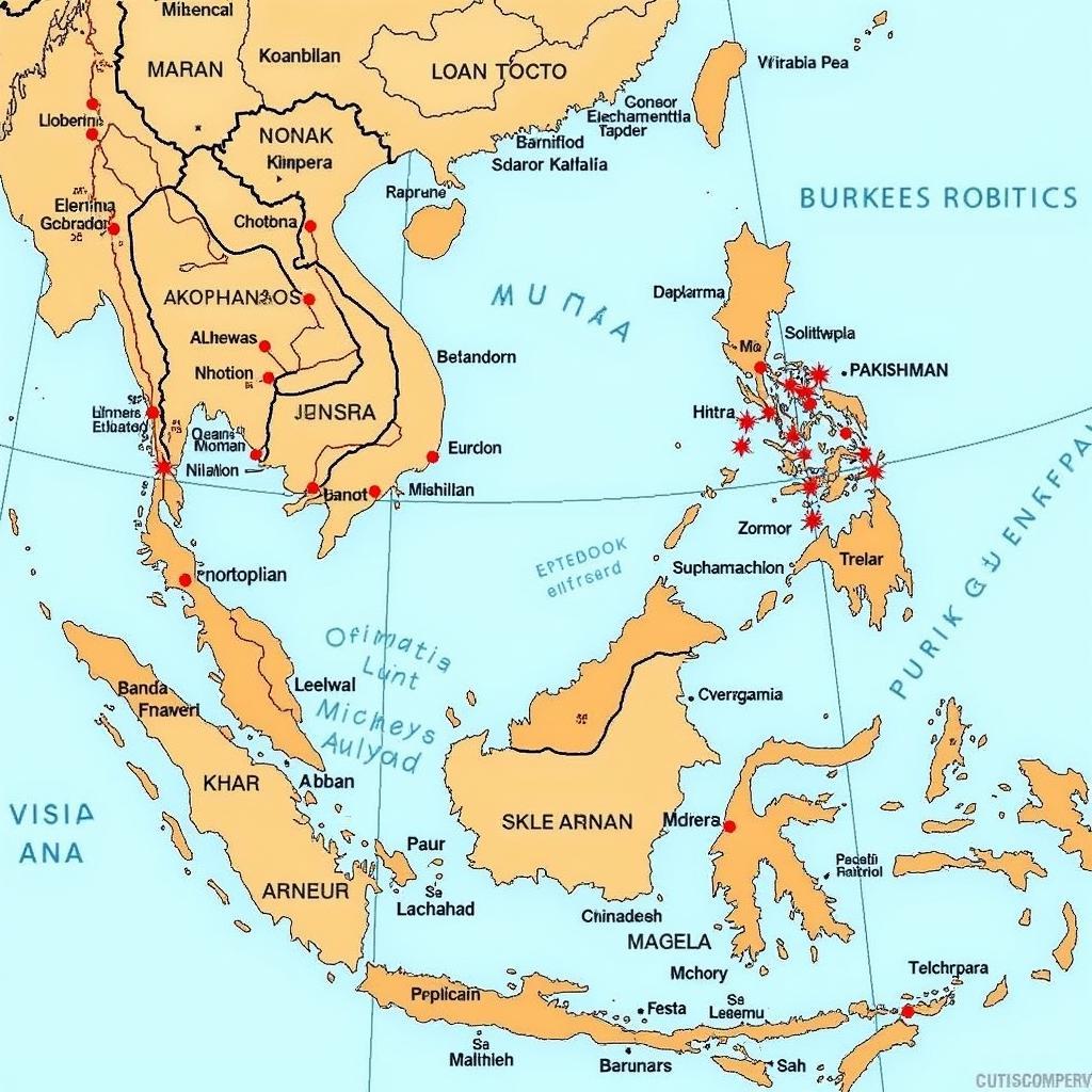 WWII Southeast Asia Political Map