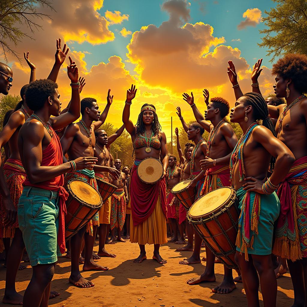 Yoruba ceremony showcasing Ase