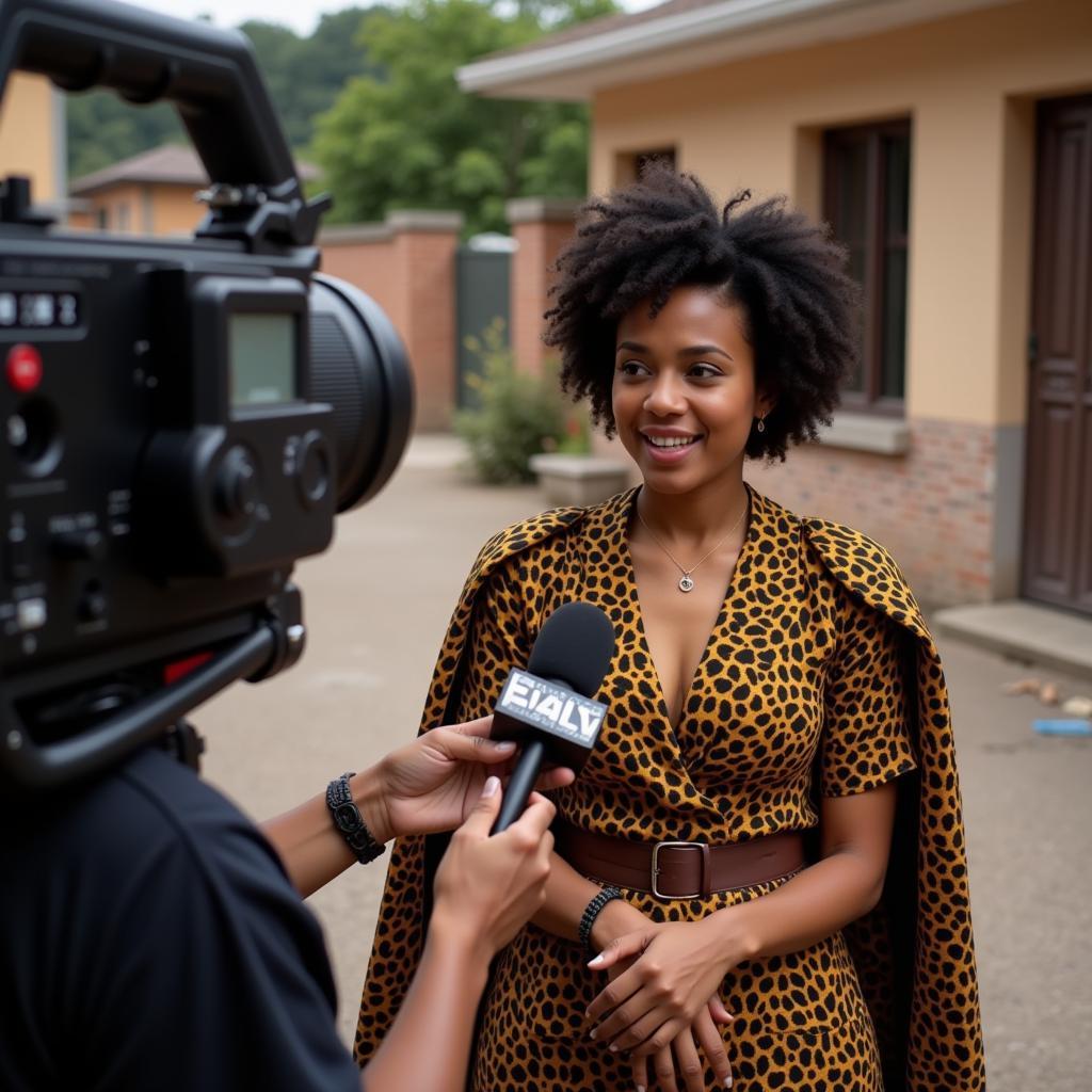 A Yoruba Movie Director Being Interviewed